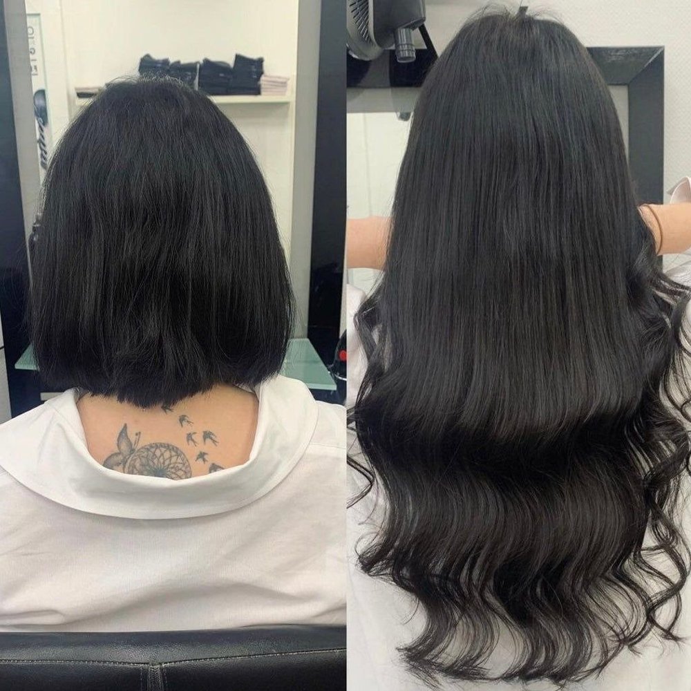 High Quality Human Hair Extensions 1B Body Wave  14" inches